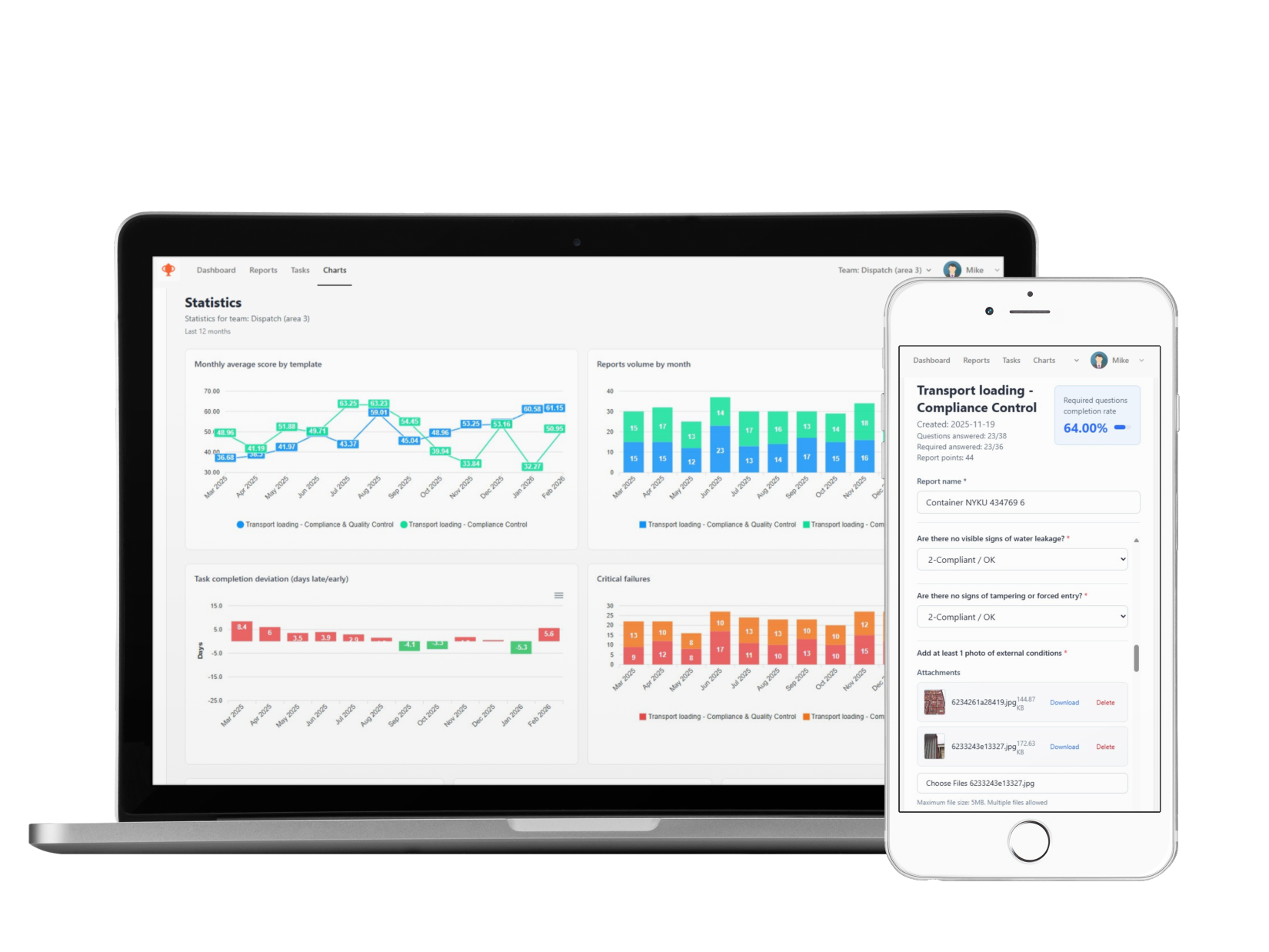 Digital checklists and follow-up tasks